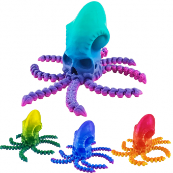 Купить 3D Игрушка-антистрсс "Осьминог- череп" 20 см. оптом